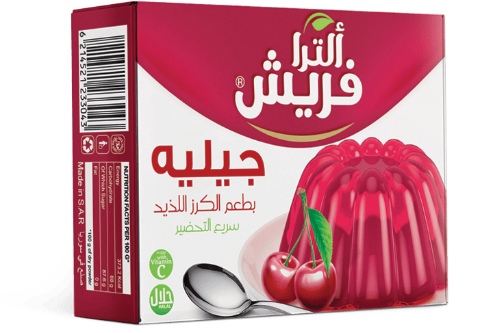 جيليه بطعم الكرز اللذيد