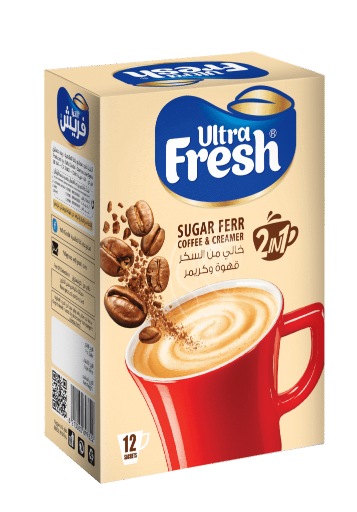 قهوة وكريمر خالي من السكر علبة