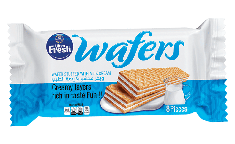 ويفر محشو بكريمة الحليب