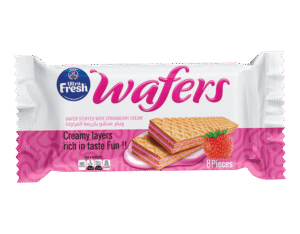 ويفر محشو بكريمة الفراولة