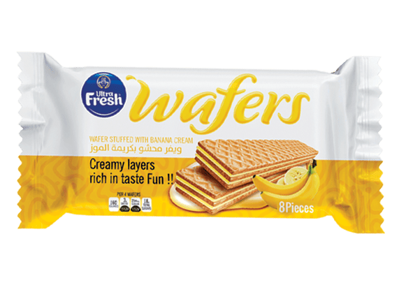ويفر محشو بكريمة الموز
